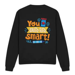 Blue's Clues & You! Unisex Adult You Sure Are Smart! Sweatshirt - M, Black