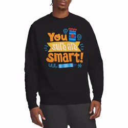 Blue's Clues & You! Unisex Adult You Sure Are Smart! Sweatshirt - M, Black