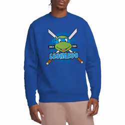 Teenage Mutant Ninja Turtles Unisex Adult Since 1984 Leonardo Sweatshirt - M, Royal Blue