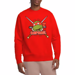 Teenage Mutant Ninja Turtles Unisex Adult Since 1984 Raphael Sweatshirt - XL, Red