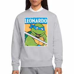 Teenage Mutant Ninja Turtles Unisex Adult Leonardo Sweatshirt - M, Sport Heather