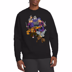 Teenage Mutant Ninja Turtles Unisex Adult Shredder And Foot Clan Sweatshirt - S, Black