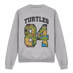 Teenage Mutant Ninja Turtles Unisex Adult 84 Turtles Sweatshirt - XL, Sport Heather