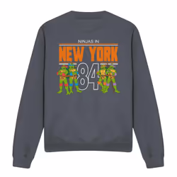 Teenage Mutant Ninja Turtles Unisex Adult TMNT NYC Sweatshirt - S, Charcoal