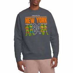 Teenage Mutant Ninja Turtles Unisex Adult TMNT NYC Sweatshirt - S, Charcoal