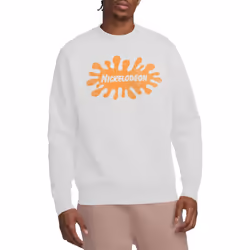 Nickelodeon Unisex Adult Retro Splat Logo Sweatshirt - L, White