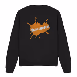Nickelodeon Unisex Adult Retro Burst Logo Sweatshirt - XXL, Black