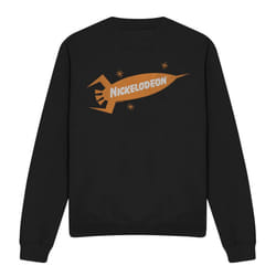 Nickelodeon Unisex Adult Retro Rocket Logo Sweatshirt - XXL, Black