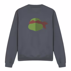 Teenage Mutant Ninja Turtles Unisex Adult Raphael Face Sweatshirt - XXL, Charcoal