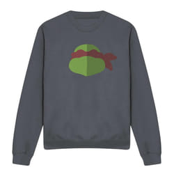 Teenage Mutant Ninja Turtles Unisex Adult Raphael Face Sweatshirt - XXL, Charcoal