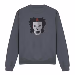Teenage Mutant Ninja Turtles Unisex Adult Casey Jones Mask Sweatshirt - M, Charcoal