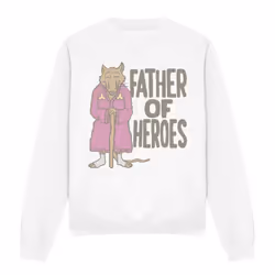 Teenage Mutant Ninja Turtles Unisex Adult Father Of Heroes Sweatshirt - XL, White