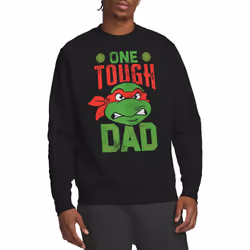 Teenage Mutant Ninja Turtles Unisex Adult One Tough Dad Fathers Day Sweatshirt - XL, Black