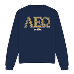 Old School Unisex Adult Leo Sweatshirt - XXL, Navy