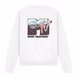 MTV Unisex Adult Soda On Ice Sweatshirt - XL, White