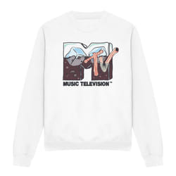 MTV Unisex Adult Soda On Ice Sweatshirt - XL, White