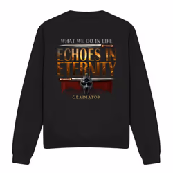 Gladiator Unisex Adult Echoes In Eternity Sweatshirt - XL, Black