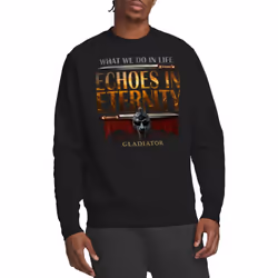 Gladiator Unisex Adult Echoes In Eternity Sweatshirt - XL, Black