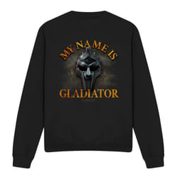 Gladiator Unisex Adult My Name Is Sweatshirt - XXL, Black