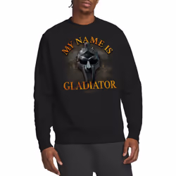 Gladiator Unisex Adult My Name Is Sweatshirt - XXL, Black