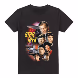 Star Trek Mens The Classic Crew T-Shirt - M, Black