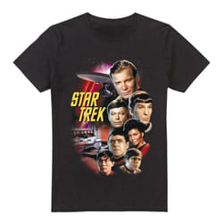 Star Trek Mens The Classic Crew T-Shirt - 4XL, Black
