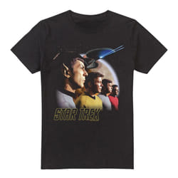 Star Trek Mens Forward to Adventure T-Shirt - 4XL, Black