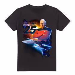 Star Trek Mens The Next Generation 25 T-Shirt - S, Black