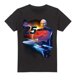 Star Trek Mens The Next Generation 25 T-Shirt - 5XL, Black
