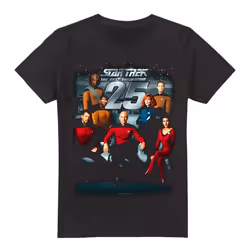 Star Trek Mens 25th Anniversary T-Shirt - 3XL, Black