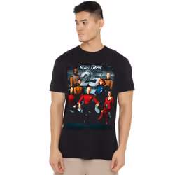 Star Trek Mens 25th Anniversary T-Shirt - 4XL, Black