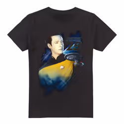 Star Trek Mens 25th Data T-Shirt - XXL, Black