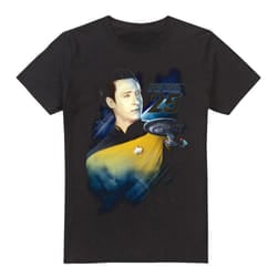 Star Trek Mens 25th Data T-Shirt - XXL, Black