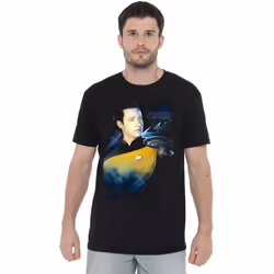 Star Trek Mens 25th Data T-Shirt - 3XL, Black