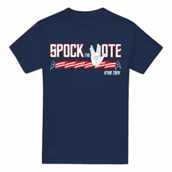 Star Trek Mens Spock the Vote T-Shirt - XL, Navy