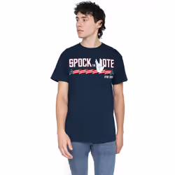 Star Trek Mens Spock the Vote T-Shirt - XL, Navy