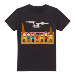 Star Trek Mens The Original Series Trexel Crew T-Shirt - L, Black