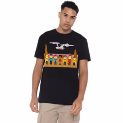 Star Trek Mens The Original Series Trexel Crew T-Shirt - L, Black