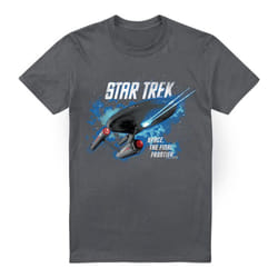 Star Trek Mens The Final Frontier T-Shirt - S, Charcoal