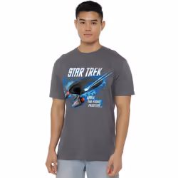 Star Trek Mens The Final Frontier T-Shirt - XXL, Charcoal