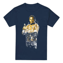 Star Trek Mens Beam Me Up T-Shirt - 4XL, Navy