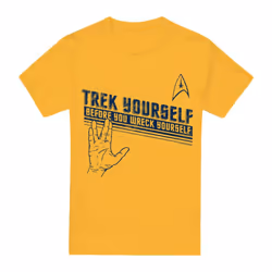 Star Trek Mens Trek Yourself T-Shirt - S, Gold