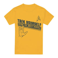 Star Trek Mens Trek Yourself T-Shirt - S, Gold