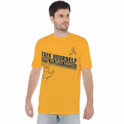 Star Trek Mens Trek Yourself T-Shirt - S, Gold