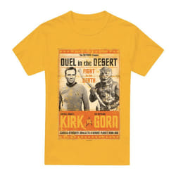 Star Trek Mens Duel in the Desert T-Shirt - S, Gold