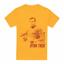Star Trek Mens Words Captain Kirk T-Shirt - 3XL, Gold