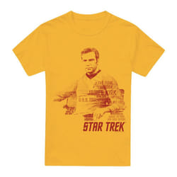 Star Trek Mens Words Captain Kirk T-Shirt - 3XL, Gold
