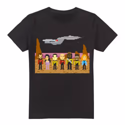 Star Trek Mens The Next Generation Trexel Crew T-Shirt - 5XL, Black