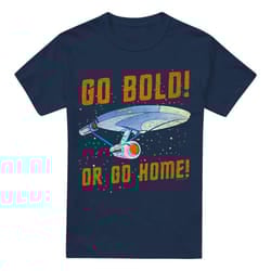 Star Trek Mens Go Bold T-Shirt - XL, Navy