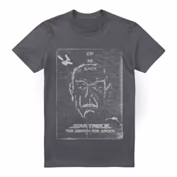 Star Trek Mens Join the Search T-Shirt - M, Charcoal